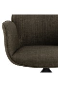 Krzesło obrotowe z podłokietnikami Aura szary ciemny - ACTONA